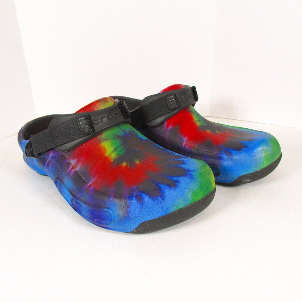 CROCS Tie-Dye Mules with Black Strap
